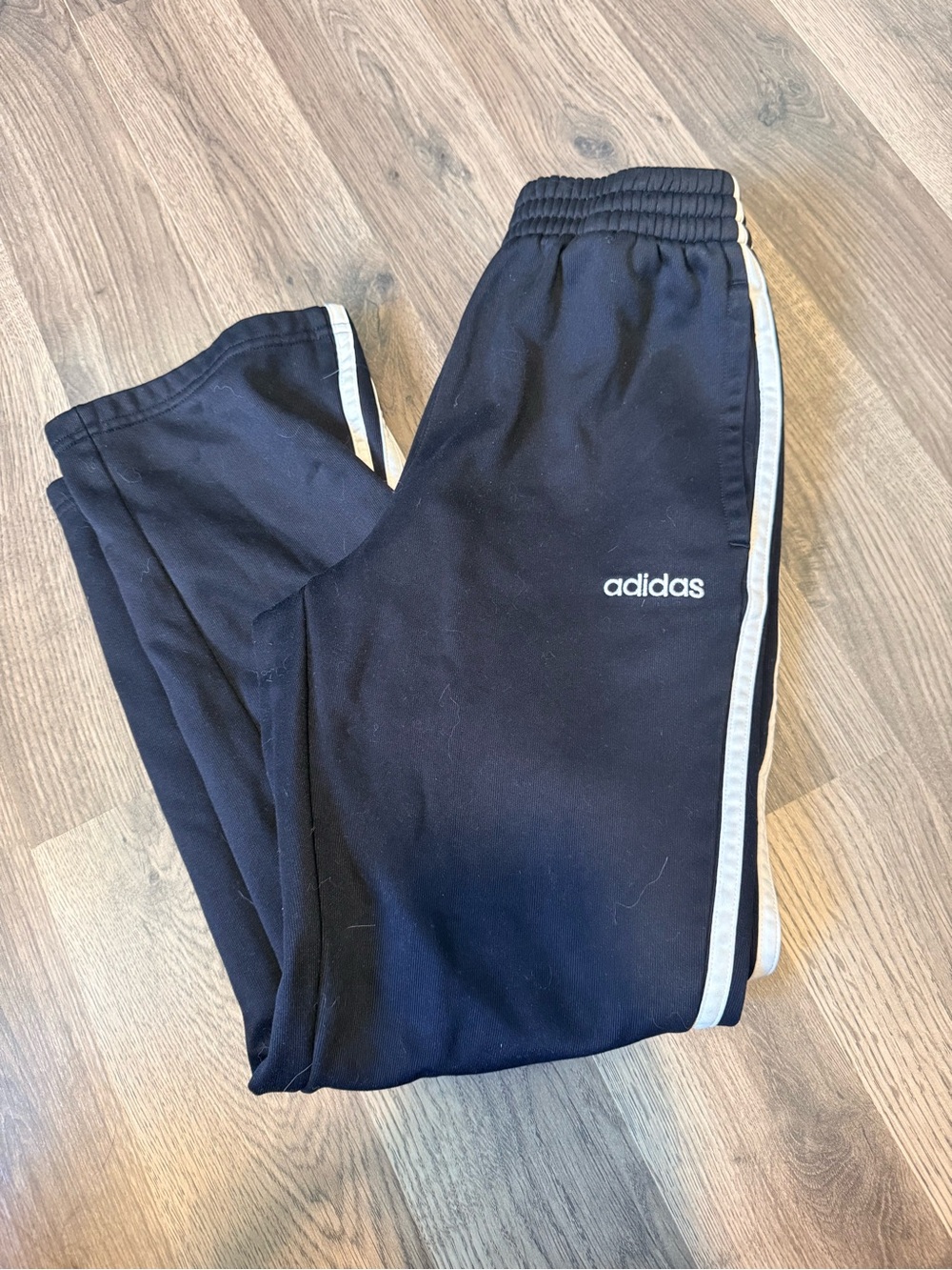 adidas Navy Sweatpants with White Side Stripe